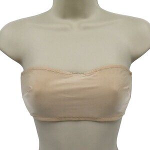 VTG 1999 Victorias Secret 34C Beige Underwire Strapless Bandeau Bra Unlined